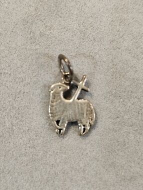 Retired James Avery Lamb Of God Cross Sterling Silver Pendant or Charm